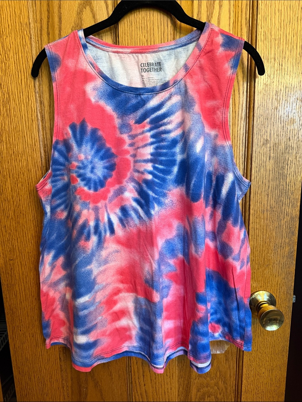 💕5/25💕 Celebrate Together XL Tie-Dye Sleeveless Tank Top